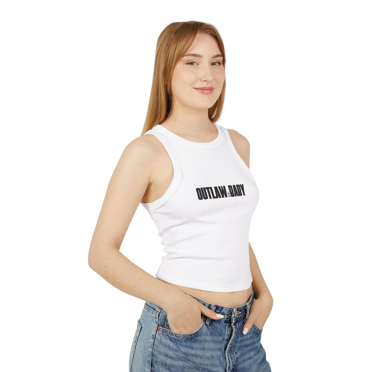 Outlaw Baby Women's Micro Rib Racer Tank Top